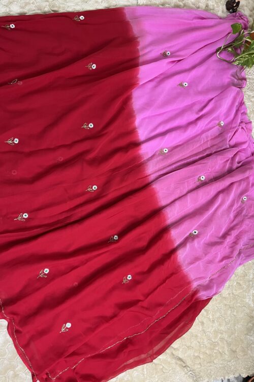 Chiffons 2 shades Flower Motif